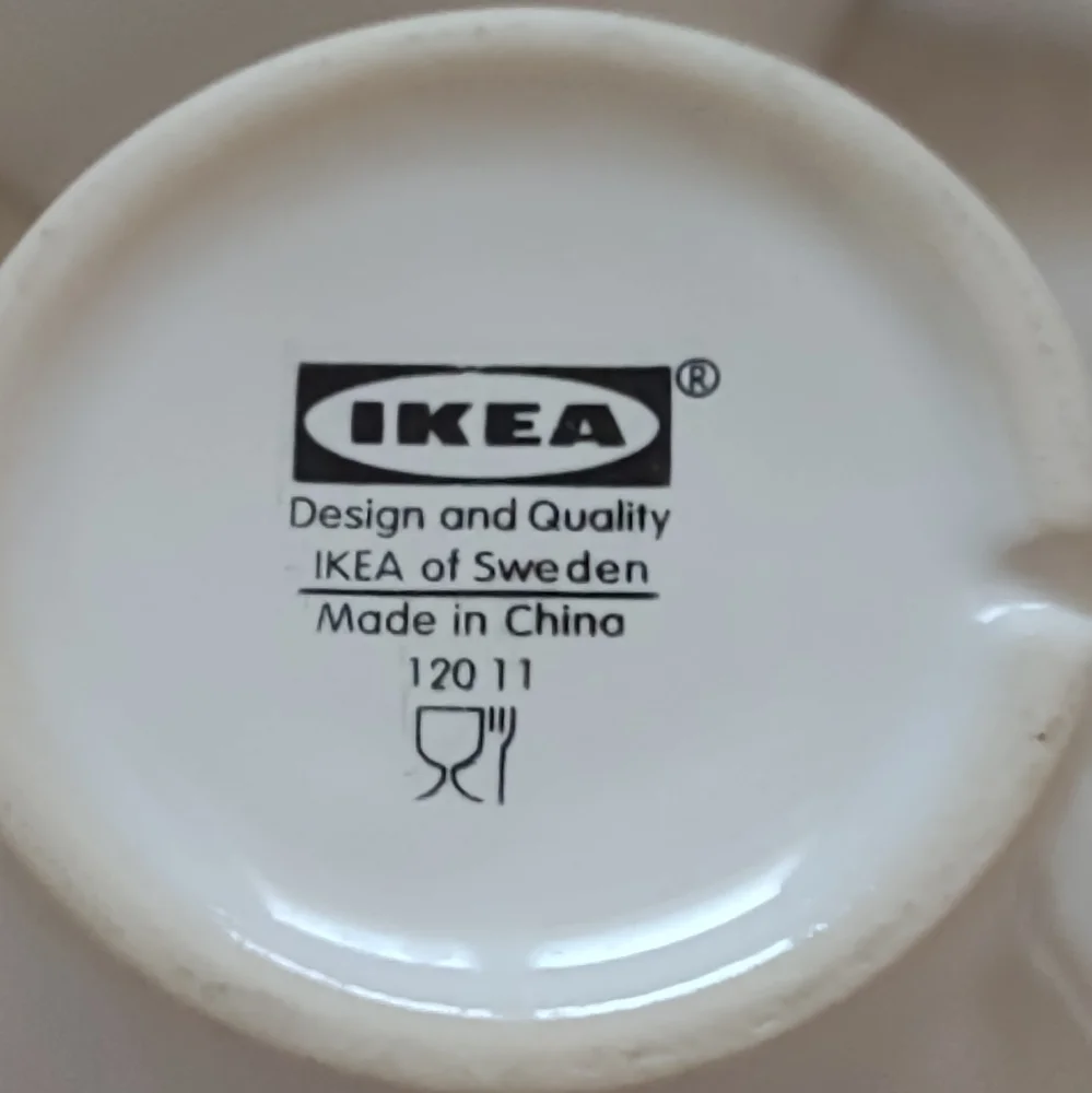 2 white tall cups mugs IKEA Sweden coffee tea